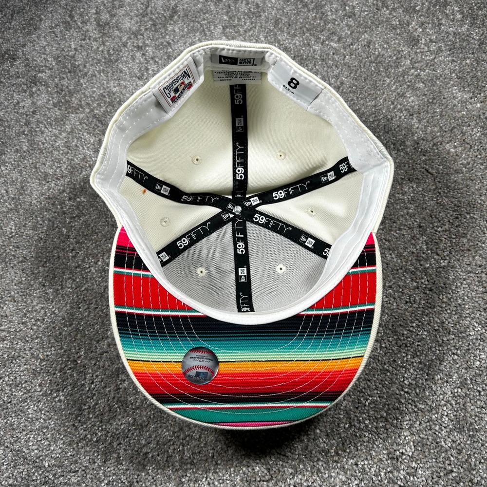 New Era Detroit Tigers 59FIFTY Hat 1984 World Series Serape Under Visor Size 8 - Picture 5 of 6